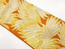 7600409: JAPANESE KIMONO / ANTIQUE KIMONO / SILK / WOVEN PLANTS