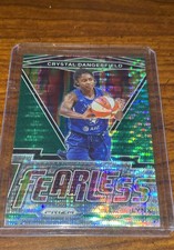 2021 Panini Prizm WNBA - Fearless Crystal Dangerfield #16 Green Pulsar /25 (RC)