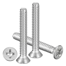 Countersunk Head Bolts #6-32x1" 30Pcs Stainless Steel for Home Silver