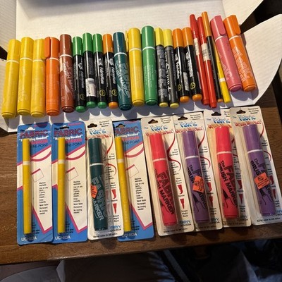 LOT MIXED FABRIC MARKERS Some New Some Used