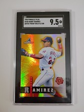 1998 Pinnacle Plus AP38 Manny Ramirez #AP38 Artist's Proofs Gold 41/100 SGC 9.5 