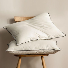 Juego de 2 almohadas de plumas tamano queen tamano mediano 20 x 30 pulgadas