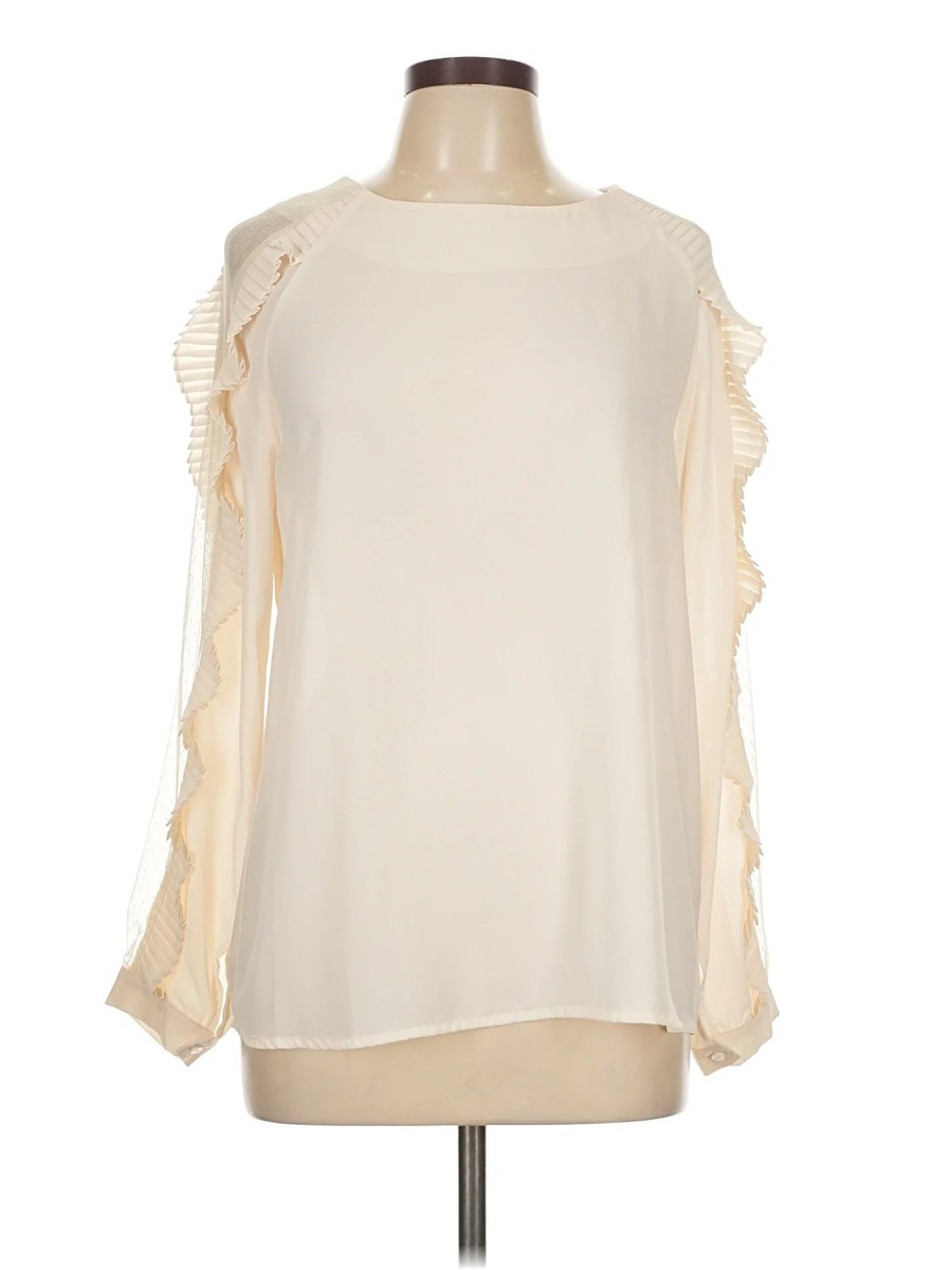 Fina Fina Women Ivory Long Sleeve Blouse L