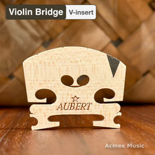 Aubert Violin Bridge V Shaped Ebony Insert - Options: 4/4, 3/4, 1/2