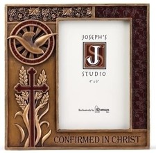 Joseph Studio 7.5 Inch Tall Confirmation Frame 4x6 Bronze Finish Vertical