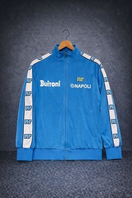 NR Buitoni Napoli Herren Trainingsanzug Fußball Jacke getragen von Diego Maradona XL