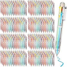 Handepo 150 Pcs 6 In 1 Multicolor Pen Bulk 0.5 Mm 6 Colors Retractable Colorful