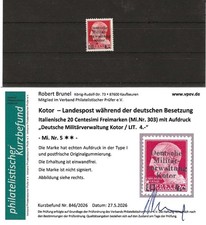 Kotor  5 **/MNH; Foto-Befund Brunel; Michel `20: &euro; 150,-