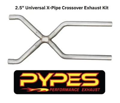 Pypes Stainless 2.5" Crossover X-Pipe Exhaust Kit for Chevelle Cutlass Impala - Image 1 of 4