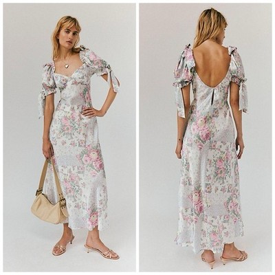 selkie pastel dress Selkie Women's The Poet Printed Slip Dress - Gray