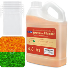 Silica Gel for 3D Printer Filaments, 3.6LBS Desiccant Beads Reusable, Orange Ind