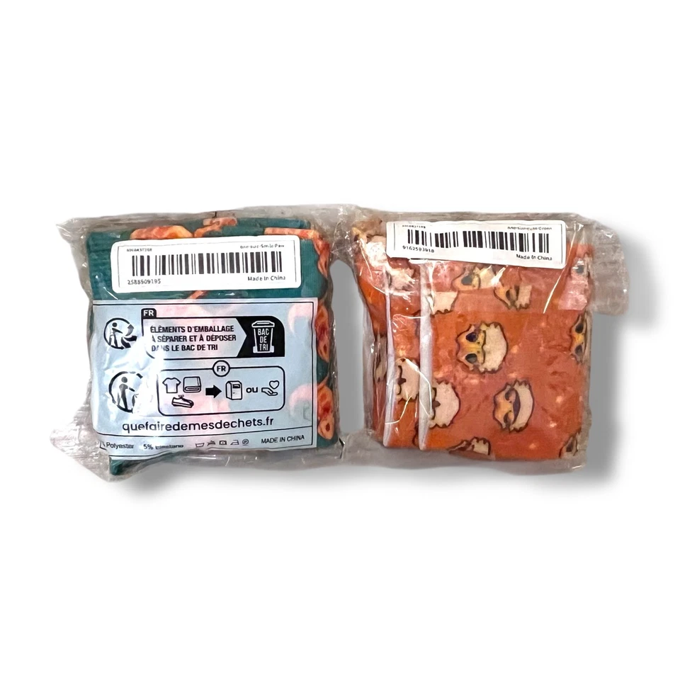 Nuevo en caja Lote 2 Calcetines Dragón Barbudo Naranja Verde Lagarto Patrón Barba Foto 2 de 4