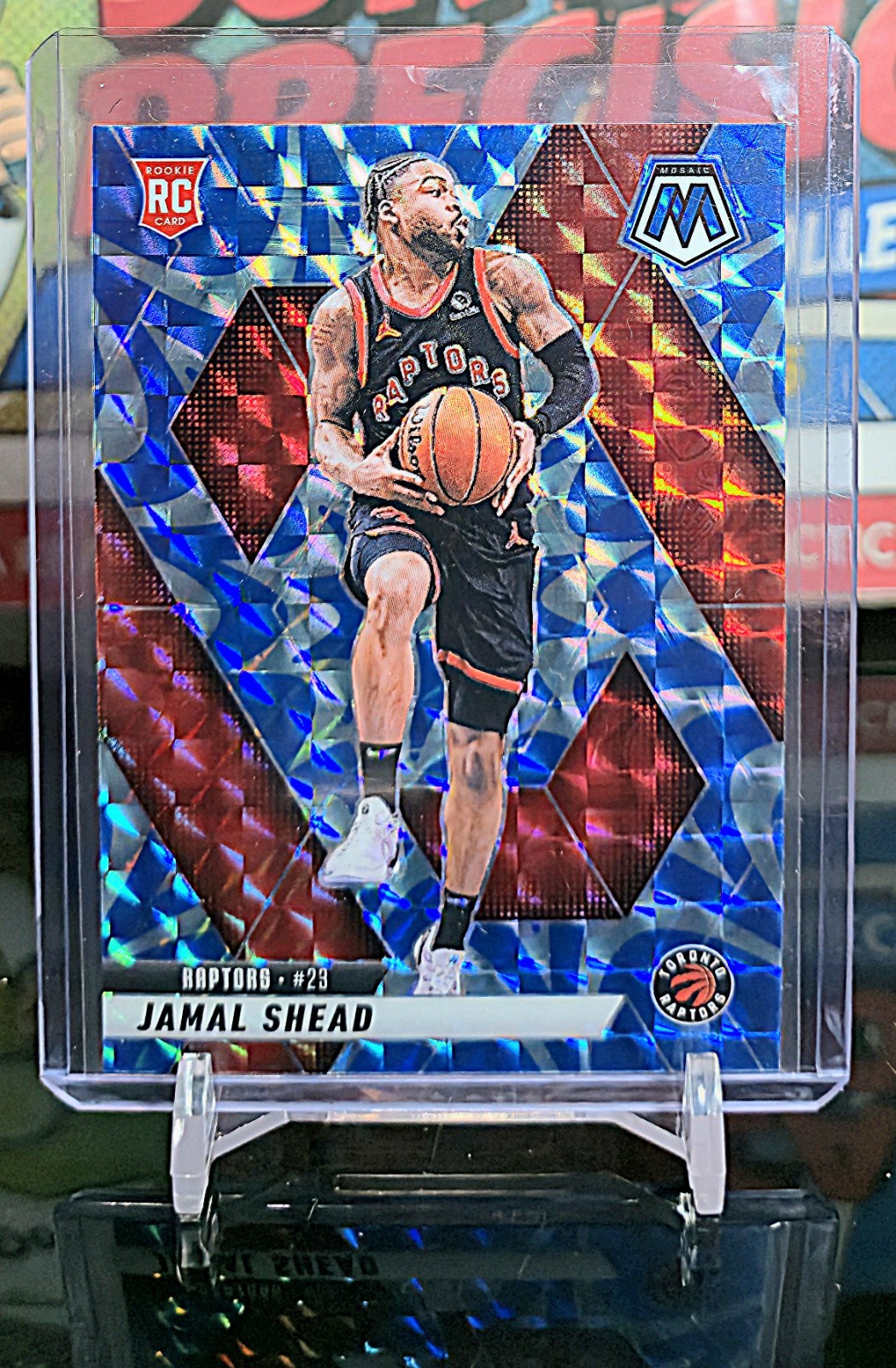 2024-25 Panini Mosaic- Jamal Shead #201 Reactive Blue Mosaic Prizm RC