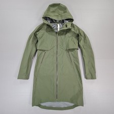 Lululemon Womens Jacket Khaki Green 6 UK Cloud Crush Raincoat Waterproof
