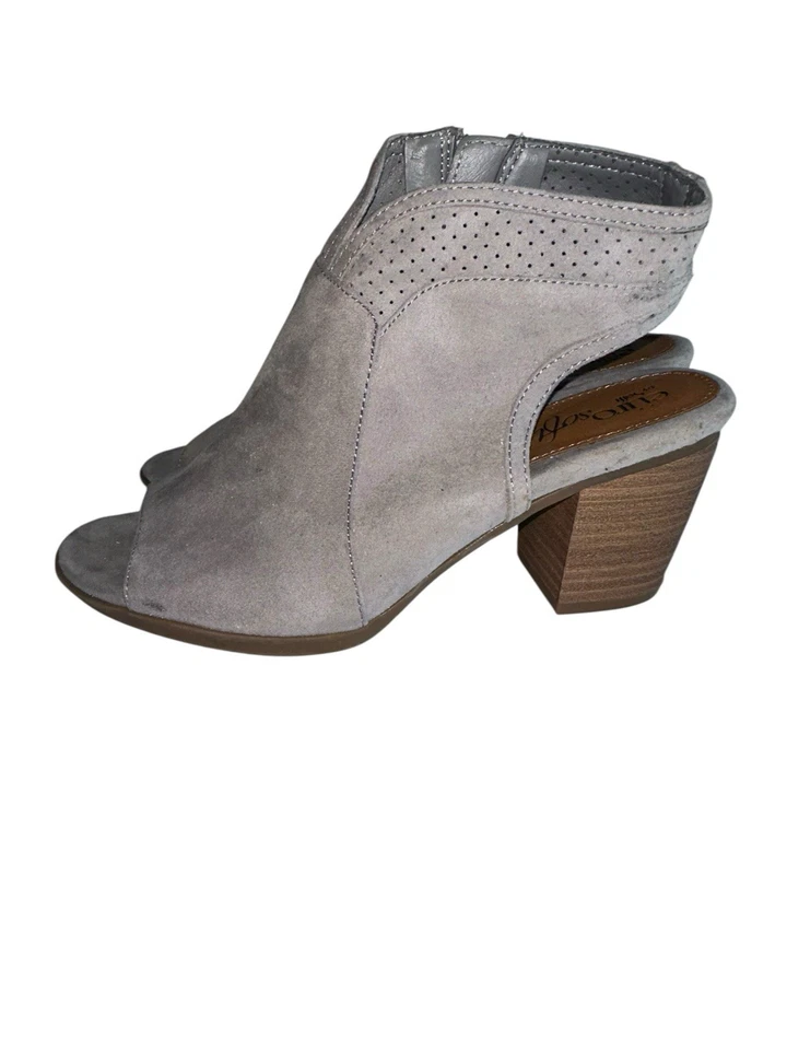 Eurosoft by Sofft Mandira Gray Mist SANDAL Block HEEL Side Zip Sz 6 - Image 3 of 4