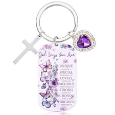 Christian Gifts Keychain for Women, Inspirational Bible Verse Religious Faith...