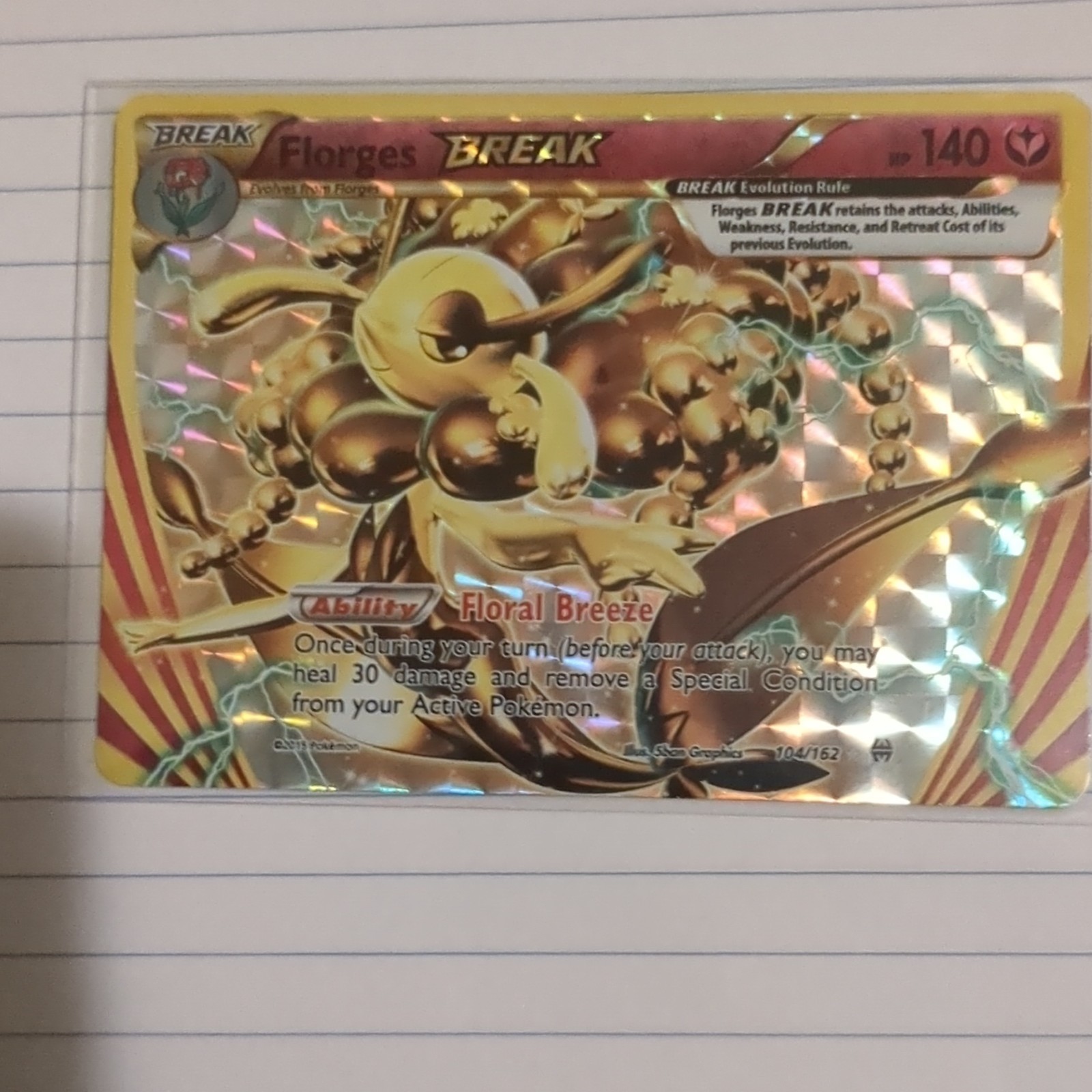 The Pokémon Company Florges BREAK 104/162 Breakthrough Rare Holo Pokémon Card