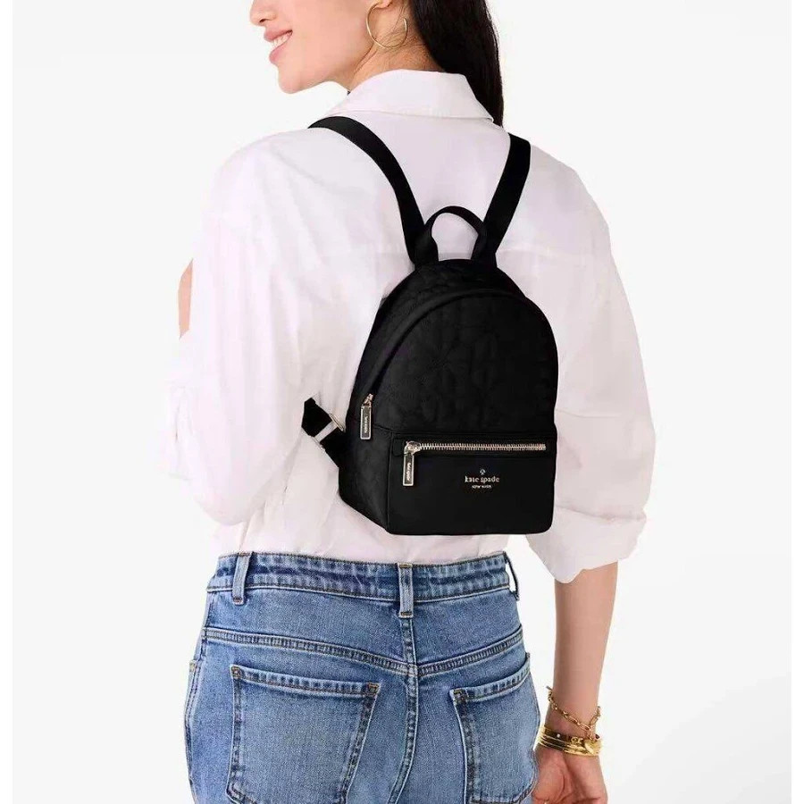 NWT Kate Spade New York Flower Quilted Fabric Small Backpack  display picture 2