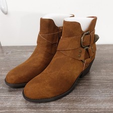 Frye & Co Bellame Botines Mujer 6 Marrón Coñac Nuevos Botines con Hebilla Occidental