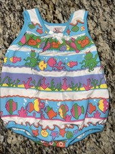 Buster Brown Vintage 12 Month Fish/beach Bubble Romper VTG One Piece