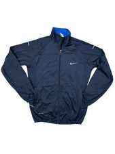 Nike Dri-FIT Track Jacket Men  s Small Navy Blue Full Zip Reflective Running