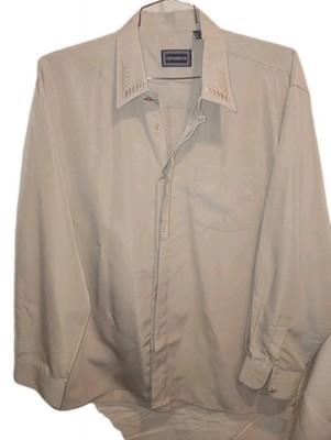 Gradeur Men's Tan Long-Sleeve Button-Up Shirt Size XL