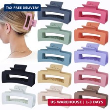 12 Pcs Medium Hair Clips, 3.5 Inch, Colorful - Hair Clips for Thick and Thin Hai