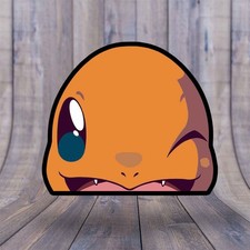 Charmander Peeker Sticker Anime Car Decal Cute Pok mon Vinyl Made in USA SIzes