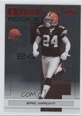 2007 Playoff NFL Playoffs Rookie Red Metalized 225/399 Eric Wright #167 1s8