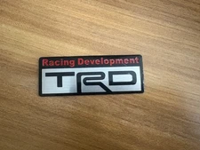 1 PC TRD Aluminum Emblem Sports Racing Name Badge Rear Sticker Decal RAV4 SUPRA