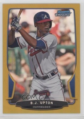 2013 Bowman Chrome Gold Refractor 22/50 BJ Upton #142 10n1