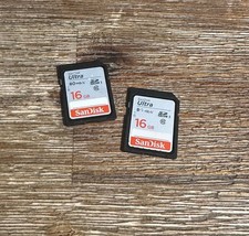 2 PACK SanDisk Ultra 16GB 80MB/s SD SDHC SDSDUNB Camera Card 16 GB x 2