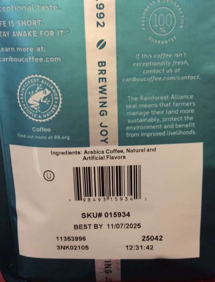 Café Caribou sabor caramelo café molido tostado medio 12 oz NOV/2025, 12/BOLSAS Foto 2 de 2