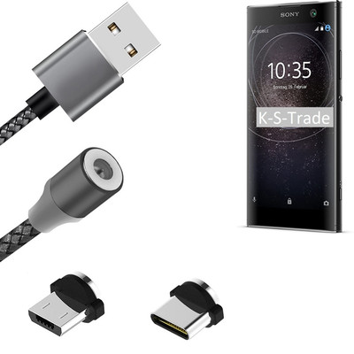 Daten-Lade-Kabel für Sony Xperia XA2 mit USB-Typ C und Micro-USB-Adapter