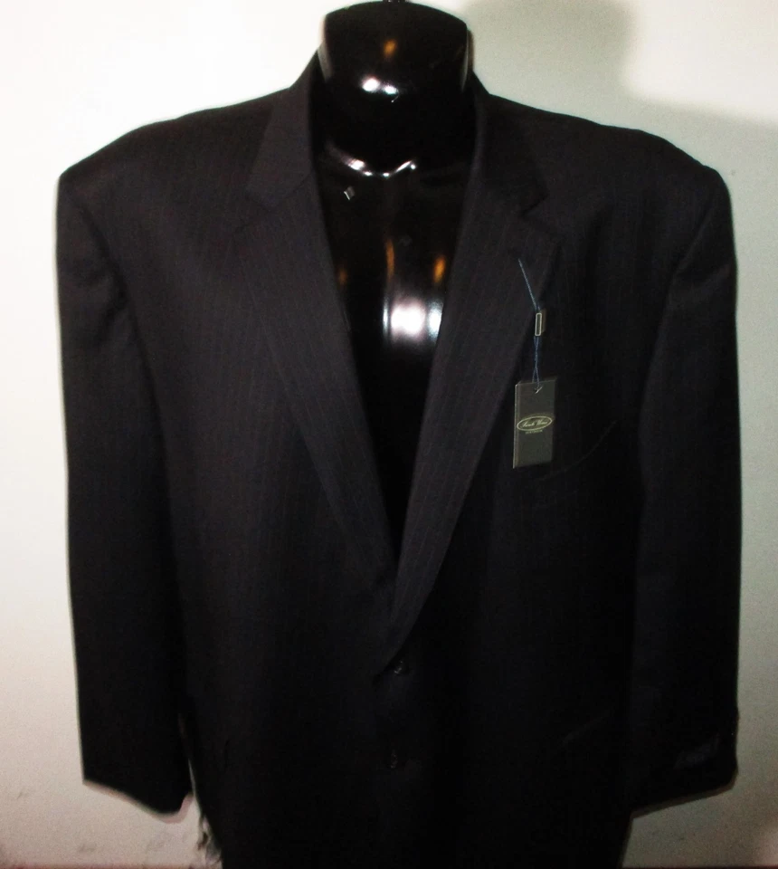 Blazer Traje Chaqueta PRONTO UOMO Platino Negro Lana Para Hombre Talla 60R Nuevo con Etiquetas Foto 2 de 4
