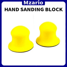 2Pcs 70mm Hand Sanding Blocks Hook and Loop Backing Pad Sanding Disc Polishing