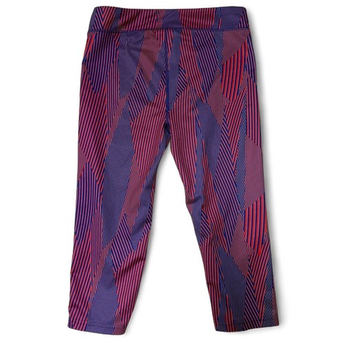Under Armour Capri Crop Leggings Heatgear Sz YLG Girls Pink Purple Stretch Youth - Picture 5 of 7