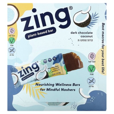 Plant-Based Bar, Dark Chocolate Coconut In Almond Butter, 12 Bars, 1.76 oz (50