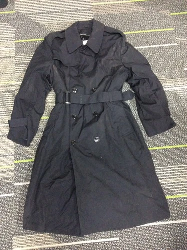 DSCP Military All-Weather Army Men's Trench Coat w/Removable Lining Black 44 R - product listing photo