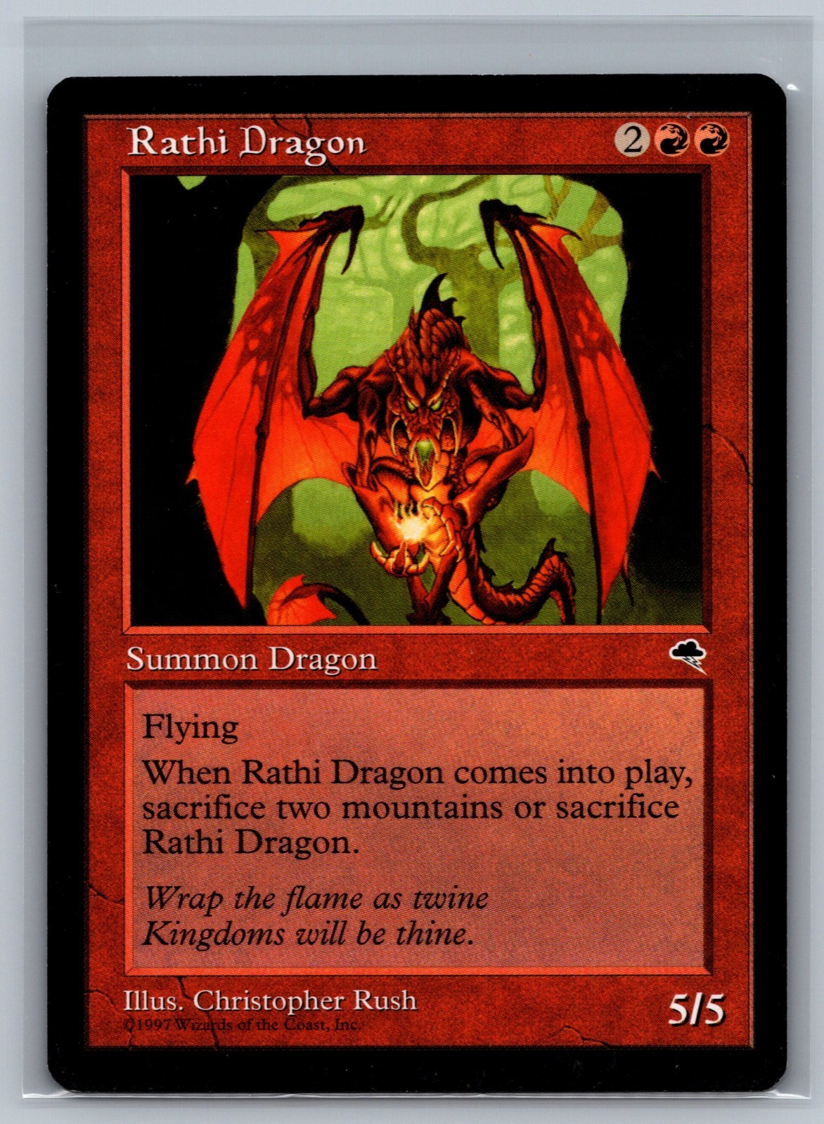 Magic The Gathering Tempest Rathi Dragon MTG TCG CCG