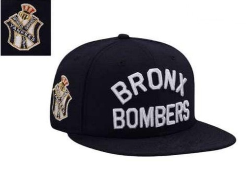New York Yankees Bronx Bombers Snapback Hat Navy Adjustable Cap
