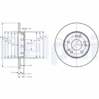 2X Bremsscheibe Delphi BG2314 FüR Mercedes 124 W124 Model S124 C124 Klasse 200