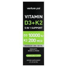 Vitamin D3 + K2, Lemon Lime, 2 fl oz (60 ml)