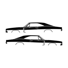 Set Of 2 Car Decal Stickers For Low 1968-69 Dodge Charger 2nd Gen Set Of 2 Car Decal Stickers For Low 1968-69 Dodge Charger 2nd Gen