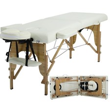 Massage Table 84" Portable 2 Folding Massage Bed with Carrying Case Spa Bed A...