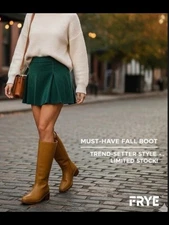 Rare Frye Woman’s Boots Camryn Campus Boots Tall Pull On Leather SZ 9M NEW