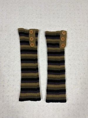 Leg Warmers Green Brown Navy Women s One Size Whimsy Gorpcore Fairy Grunge