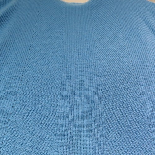 VINCE Pullover Damen mittelblau 100% Kaschmir Rundhals Pulli weicher Strick - Bild 2 von 8