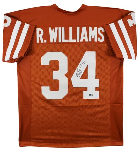 Ricky Williams Texas Signed Auto Orange Custom Football Jersey JSA Certified