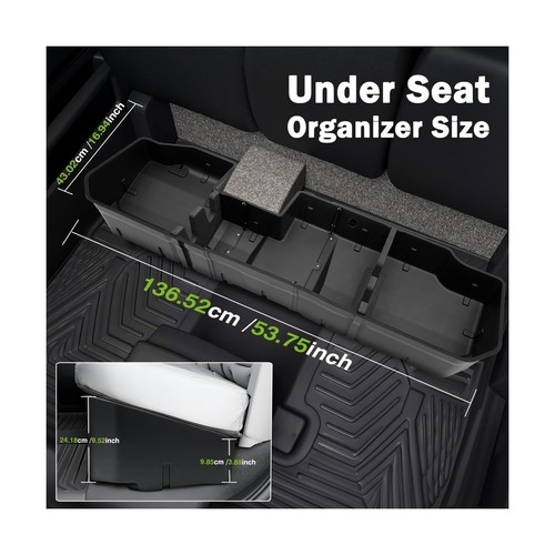 Mixsuper Liner Under Seat Storage Box for 2019-2025 Chevy Silverado 1500/GMC ... - Picture 6 of 7